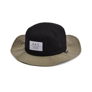 Aung Crown patchwork outdoor bucket hat KN2012211