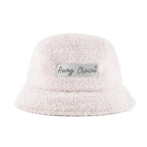 Aung Crown women white velvet bucket hat KN2012144