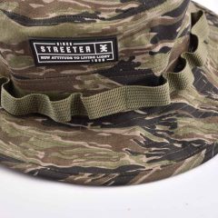 Streeter camo army bucket hat with a flat brim KN2102024