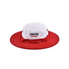 Streeter red-white outdoor bucket hat with string KN2101081
