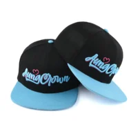 Aung-Crown-6-panel-blue-black-snapback-cap-SFG-220402-1