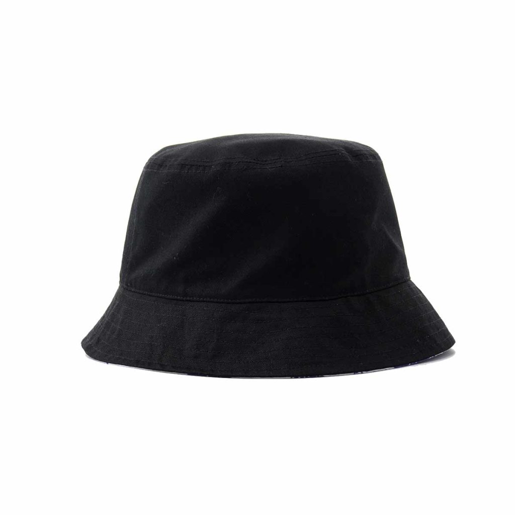Aung Crown black bucket hat at the back view KN2102061