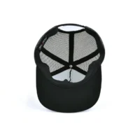 Aung-Crown-black-grey-white-flat-bill-trucker-hat-with-the-inner-view-KN2012153