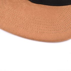 Aung-Crown-black-strapback-hat-with-a-brown-flat-brim-KN2012145