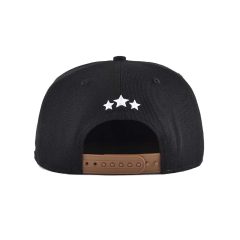 Aung-Crown-black-strapback-hat-with-flat-embroidery-stars-and-a-plastic-snap-closure-at-the-back-KN2012145