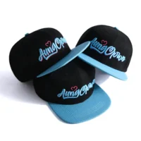 Aung-Crown-blue-black-snapback-cap-with-a-blue-flat-brim-SFG-220402-1