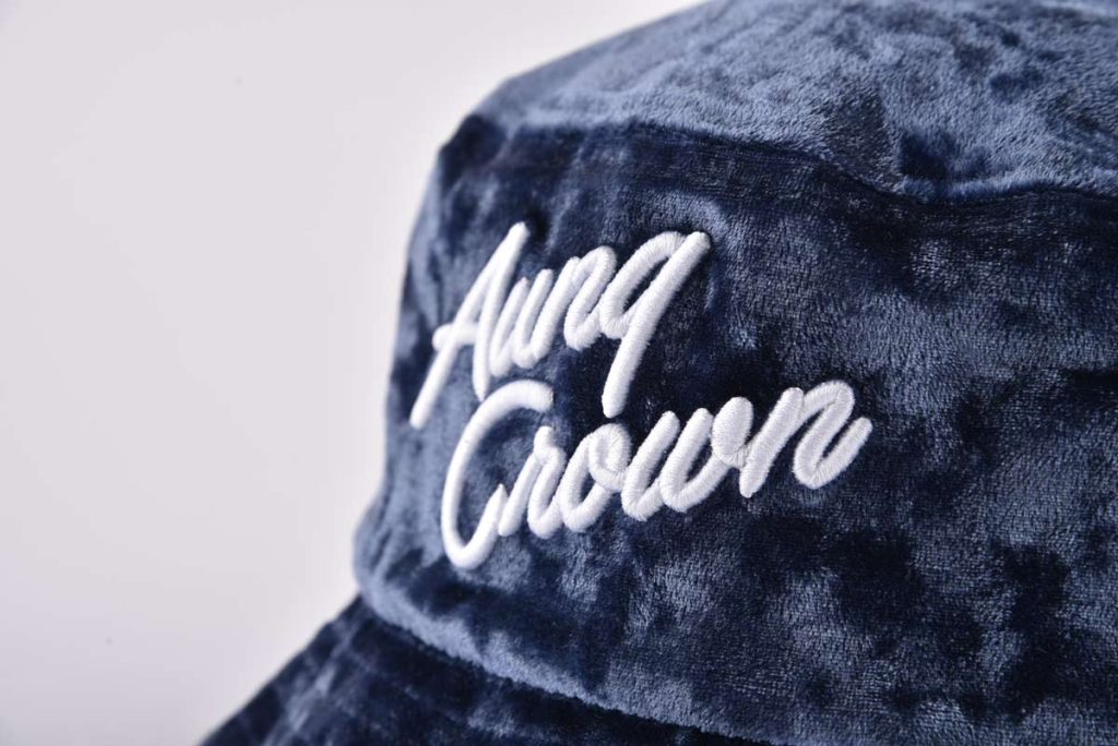 Aung Crown blue designer bucket womens with 3D embroidery letters on the front KN2012231