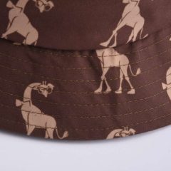 Aung-Crown-brown-bucket-hat-with-a-short-narrow-brim-KN2102221