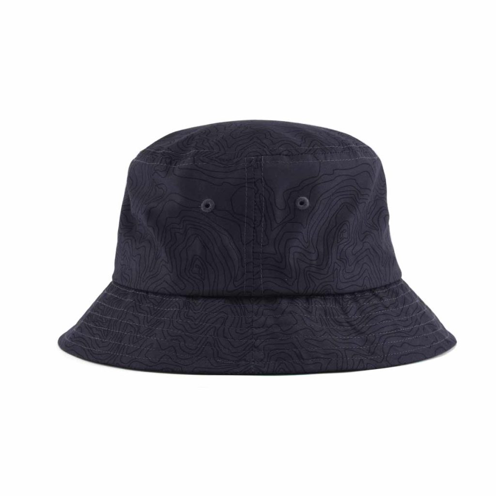 Aung Crown dark grey bucket hat with embroidery eyelets SFG-210421-7