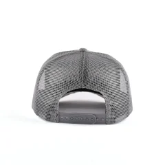 Aung-Crown-fashion-gray-trucker-hat-with-a-plastic-snap-closure-and-a-mesh-back-at-the-back-ACNA2011122