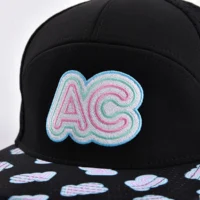 Aung-Crown-fashion-trucker-hat-flat-brim-with-flat-embroidery-letters-on-the-front-panel-KN2102073