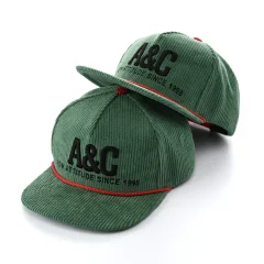 Aung-Crown-green-5-panel-snapback-flat-hat-for-women-and-men-SFA-210401-1