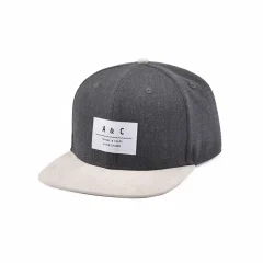 Aung-Crown-grey-and-white-snapback-hat-with-a-white-flat-brim-ACNA2011127
