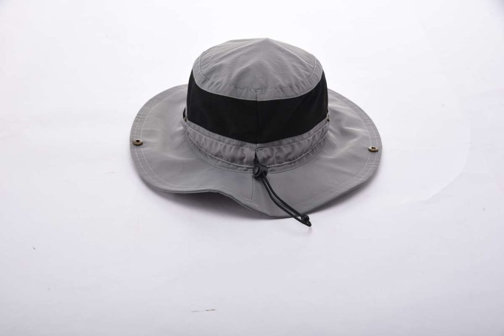 Aung Crown grey bucket hat at the backside view KN2101291