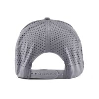 Aung-Crown-grey-custom-embroidred-trucker-hat-with-a-grey-plastic-snap-closure-and-a-laser-hole-back-KN2012181