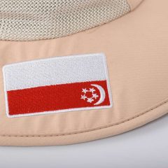 Aung-Crown-khaki-bucket-hat-safari-with-the-national-flag-on-the-brim-KN2101284