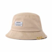 Aung-Crown-khaki-small-bucket-hat-with-metal-rings-SFA-210406-1