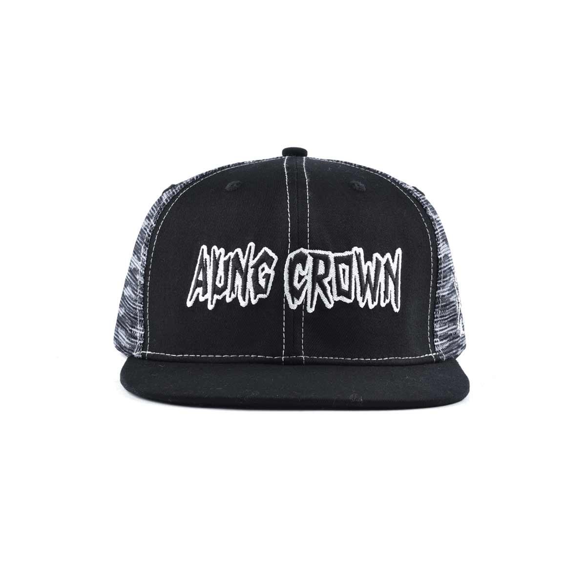 Aung-Crown-mens-black-flat-brim-trucket-hat-KN2012111