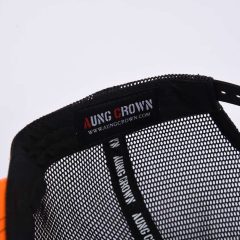 Aung-Crown-orange-black-youth-trucker-hat-with-an-inner-label-on-the-sweatband-SFA-210415-2