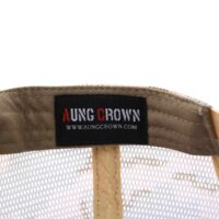 Aung-Crown-outdoor-khaki-trucker-hat-with-an-inner-label-on-the-sweatband-SFA-210409-1