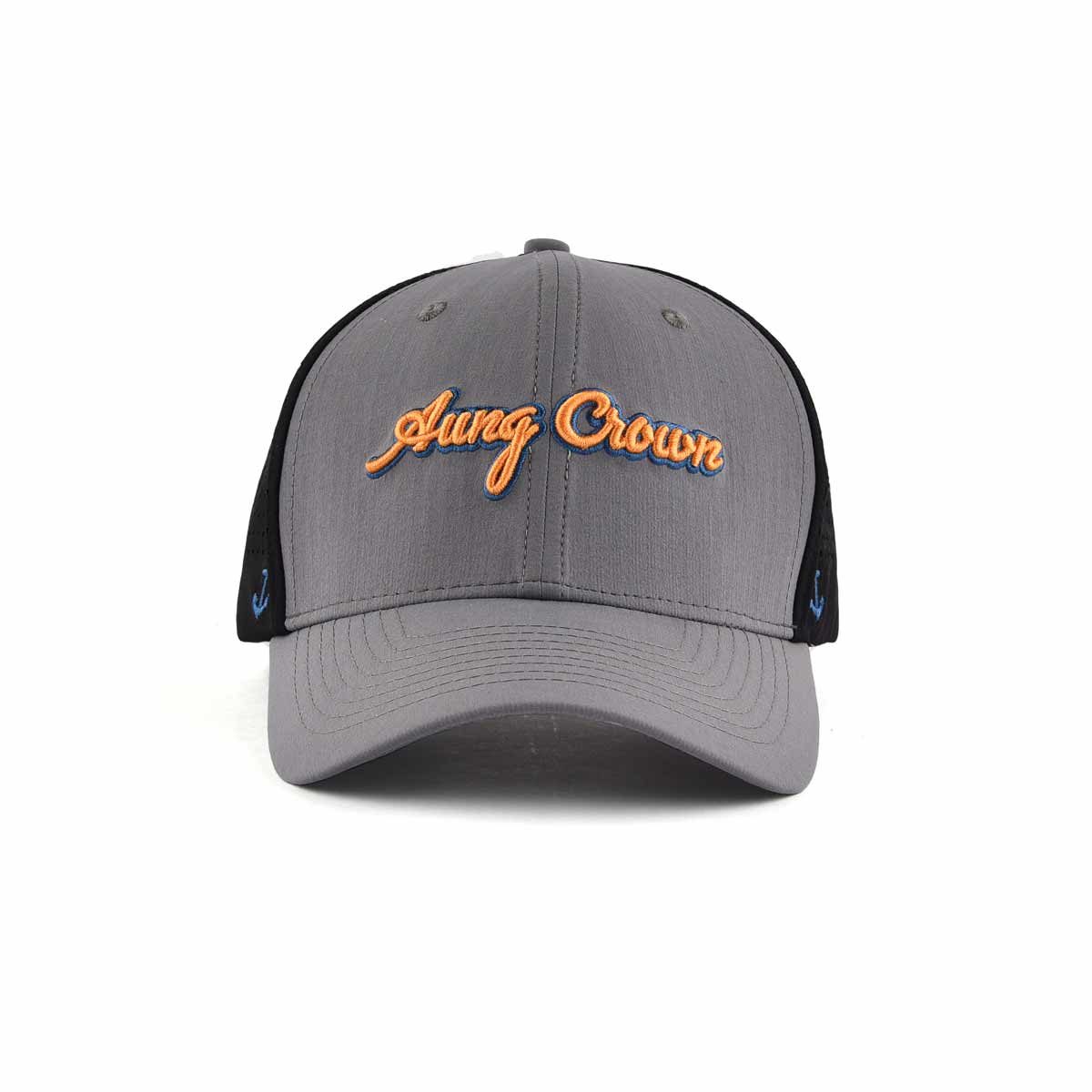 Aung-Crown-patchwork-grey-trucker-hat-for-women-and-men-KN2012042