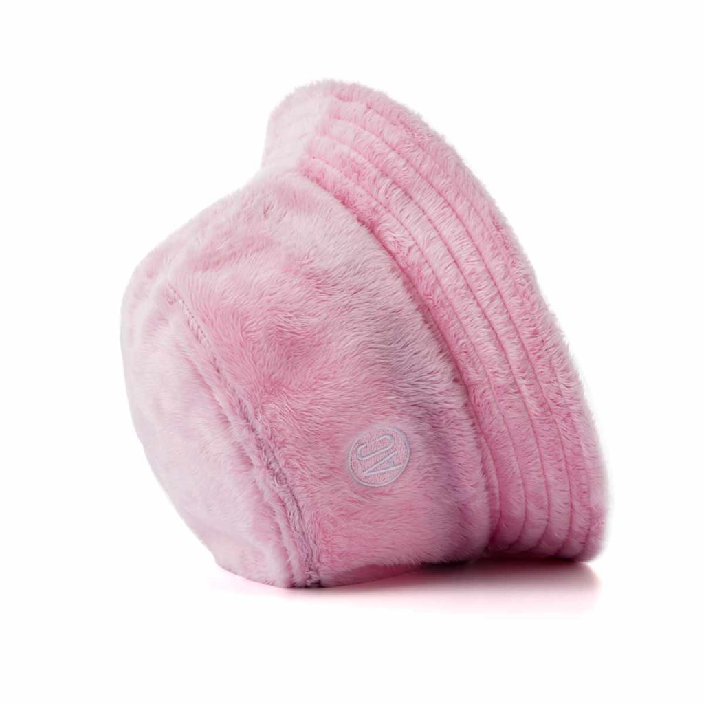 Aung Crown pink fleece winter bucket hat at the down side KN2102072