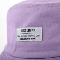 Aung-Crown-purple-small-bucket-hat-with-a-woven-label-on-the-front-SFA-210406-1