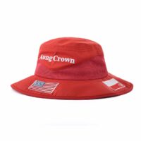 Aung-Crown-red-bucket-hat-safari-KN2101284