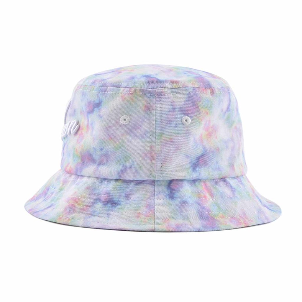 Aung Crown tie dye bucket hat with embroidery eyelets KN2103014