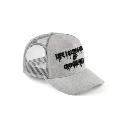 Aung-Crown-unisex-5-panel-gray-trucker-hat-with-a-gray-curved-brim-ACNA2011122