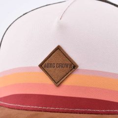 Aung-Crown-unisex-brown-trucker-hat-with-a-mircofiber-emboss-patch-on-the-front-KN2103043