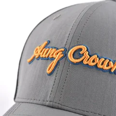 Aung-Crown-unisex-grey-trucker-hat-with-3d-embroidery-letters-on-the-front-KN2012042