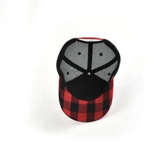 Aung-Crown-unisex-plaid-red-and-black-trucker-hat-at-the-inner-view-KN2012072