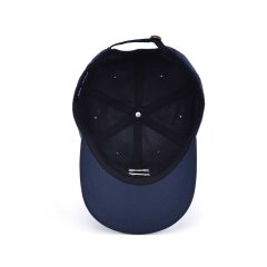 Buttom-view-of-dark-blue-nylon-baseball-cap-with-3-stripes-KN2102271