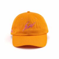 Front-view-of-orange-womens-baseball-hat-SFA-210409-2