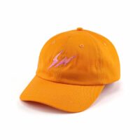 Left-view-of-orange-womens-baseball-hat-SFA-210409-2