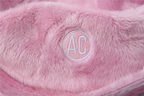 Pink furry  winter bucket hats