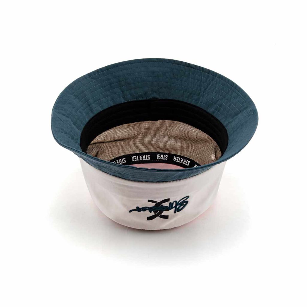 Streeter nylon bucket hat stand upside down view SFG-210311-3