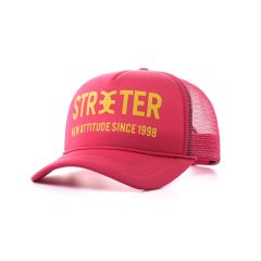 Streeter-pinkish-red-fashion-foam-trucker-hat-for-women-and-men