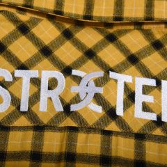 back-embroidery-letter-on-mens-yellow-check-shirt-SFA-210331-4