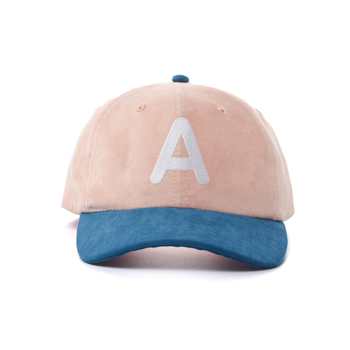 letter-A-pink-and-dark-blue-unconstructed-baseball-cap-SFA-210407-3
