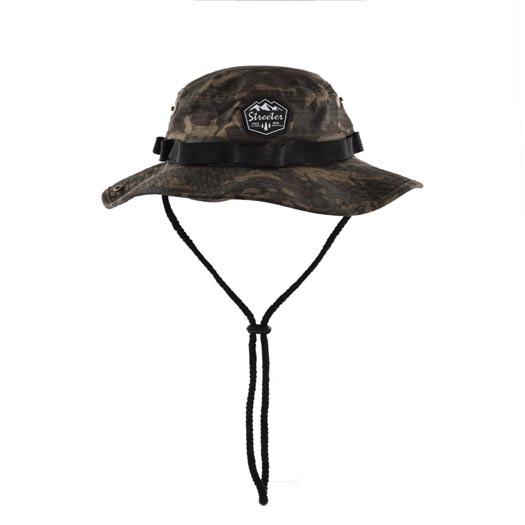 outdoor safari bucket hat with long chin straps KN2012081-1