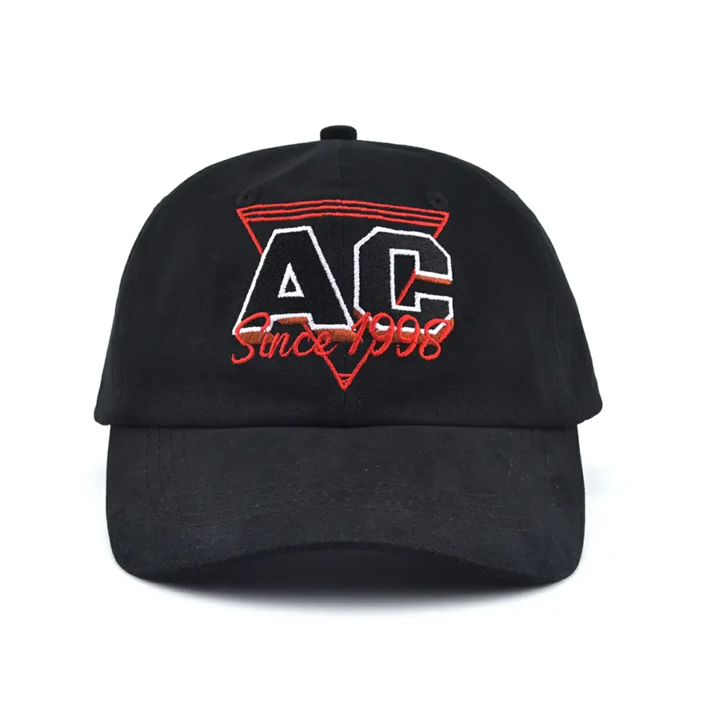 the front of the black canvas baseball cap dad cap KN2102031