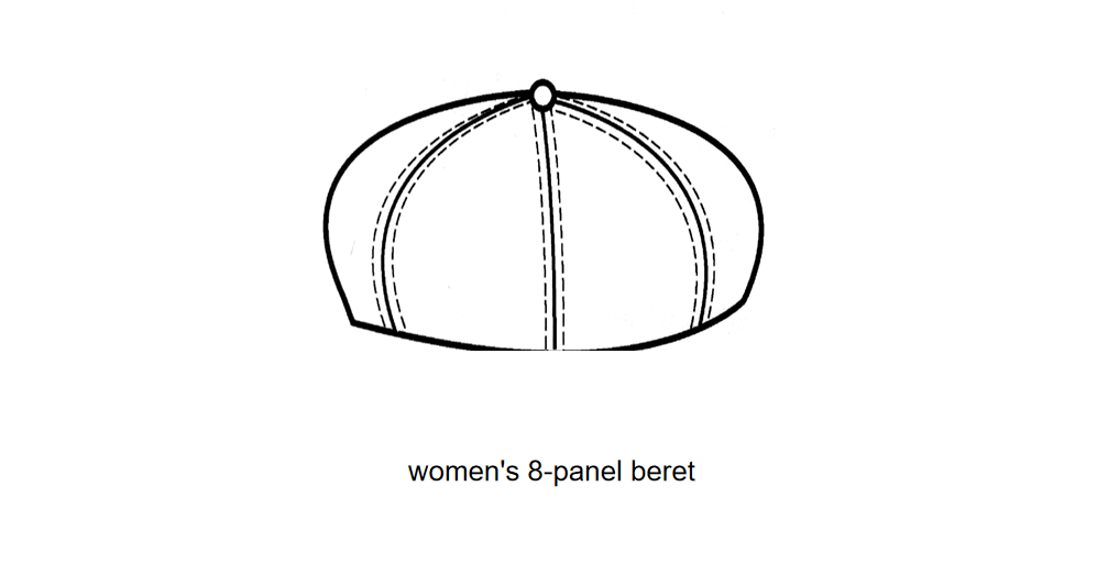 women's 8-panel beret - aung crown