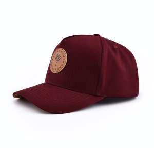 side view of the claret baseball cap