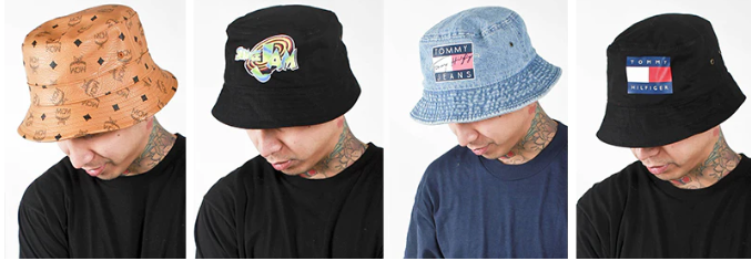 different and various bucket hats