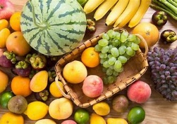 colorful summer fruits