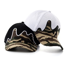 black/white camo baseball cap