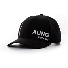 multi color baseball cap in black