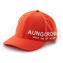 red-orange baseball cap